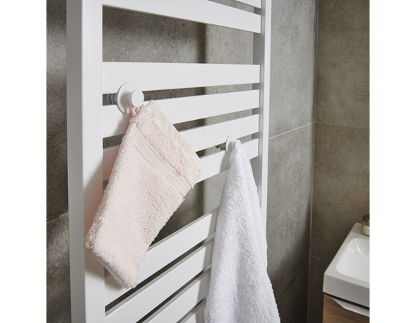 Lot de 2 crochets Muromi blanc - GoodHome - Brico Dépôt