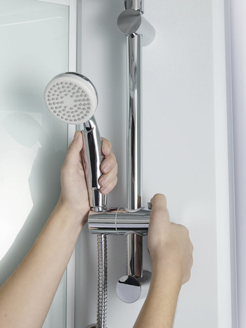 Cabine de douche hydromassante "Onega" - Blanc - L. 85 x l. 85 x H. 225 cm - GoodHome - Brico Dépôt