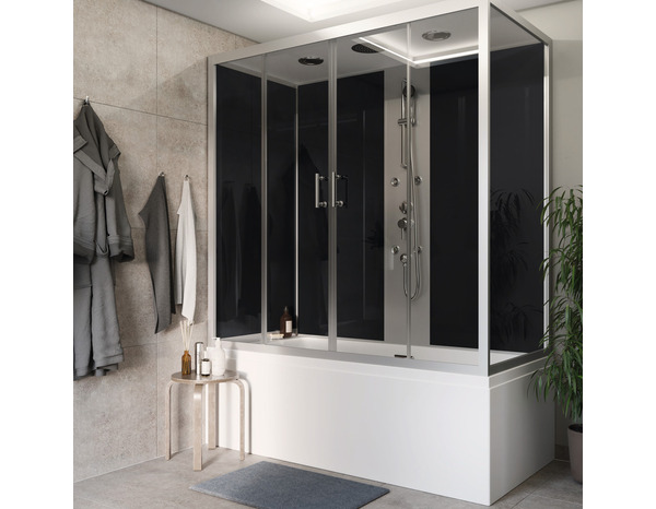 Baignoire douche hydromassante "Onega" - L. 85 x l. 170 x H. 215 cm - GoodHome - Brico Dépôt