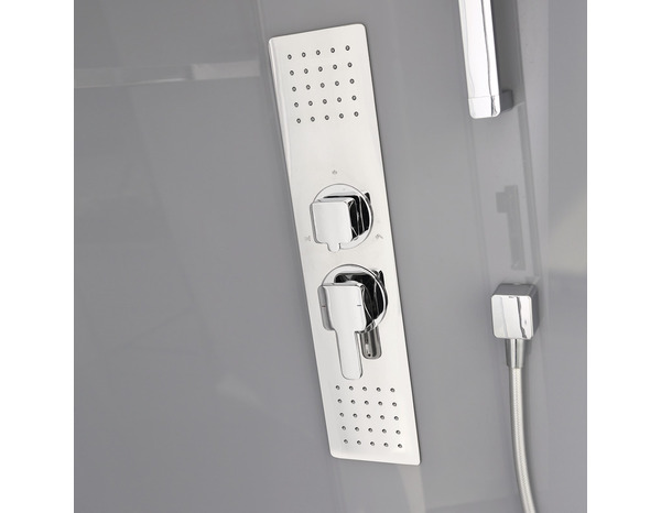 Cabine de douche hydromassante "Beloya" - L. 90 x l. 110 x H. 220 cm - GoodHome - Brico Dépôt