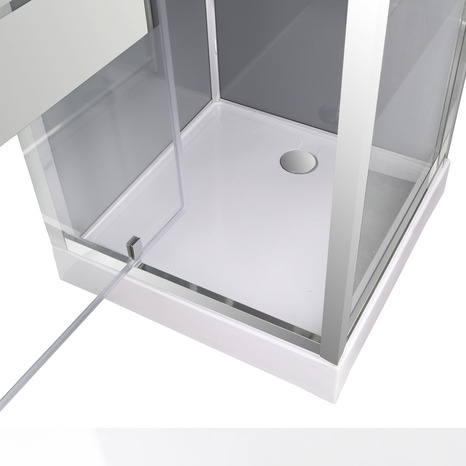 Cabine de douche hydromassante "Beloya" miroir - L.90 x l.90 x H.220 cm - GoodHome - Brico Dépôt