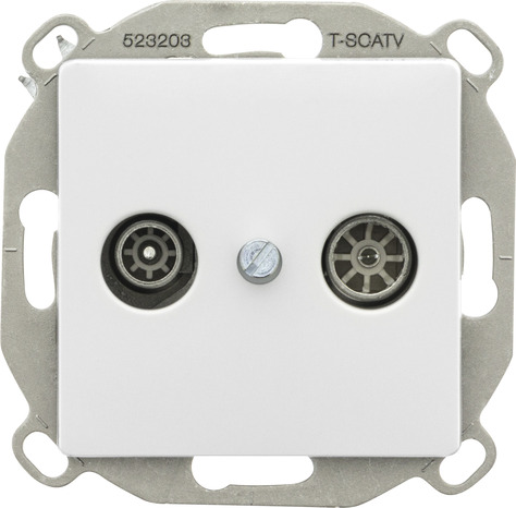 Prise TV/FM "Delta Mega"  blanc - Siemens - Brico Dépôt