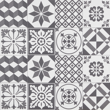 Crédence réversible carreaux de ciment / gris - l.180 x H.60 cm ep 3 mm - Cooke and Lewis - Brico Dépôt