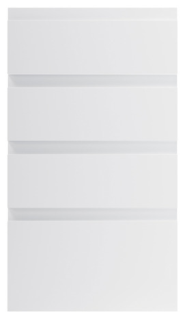 Façade 3 tiroirs + 1 casserolier "Garcinia" gris brillant l.39,7 x h.71,5 cm - GoodHome - Brico Dépôt