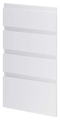 Façade 3 tiroirs + 1 casserolier "Garcinia" gris brillant l.39,7 x h.71,5 cm - GoodHome - Brico Dépôt