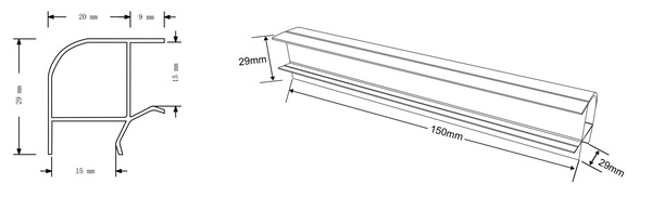Fixation d'angle de plinthe l29xP29 - GoodHome - Brico Dépôt