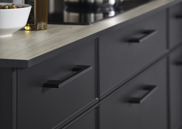 Lot de 2 poignées noir mat "Cacao" L 2,20 cm - GoodHome - Brico Dépôt