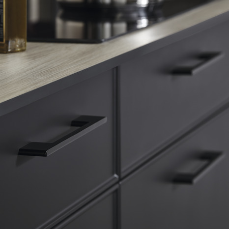 Lot de 2 poignées noir mat "Cacao" L 2,20 cm - GoodHome - Brico Dépôt