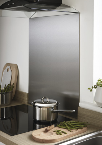 Fond de hotte "Kasei" gris - l.60 x H.80 cm ep 10 mm - GoodHome - Brico Dépôt