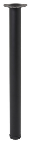 Pied plan de travail noir - H. 87.5 cm / 91 cm x Ø 6 cm, 1 pièce - Cooke and Lewis - Brico Dépôt