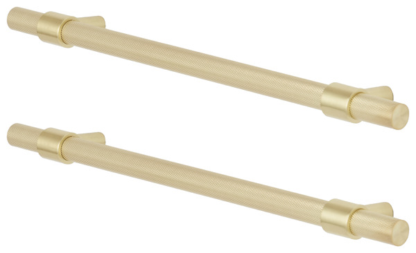 Lot de 2 poignées effet laiton brossé "Dukkah" - L 25,7 cm - GoodHome - Brico Dépôt