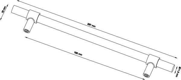 Lot de 2 poignées effet laiton brossé "Dukkah" - L 25,7 cm - GoodHome - Brico Dépôt