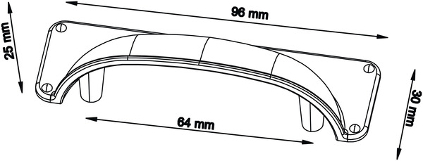 Lot de 2 poignées coques effet chromé argent poli "Juniper" L 9,6 cm - GoodHome - Brico Dépôt