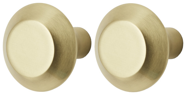 Lot de 2 poignées effet laiton doré "Nutmeg" L 3,2 cm - GoodHome - Brico Dépôt
