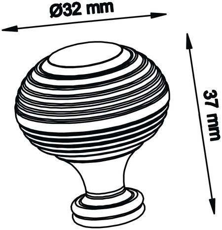 Lot de 2 poignées boutons effet chromé argent poli "Garni" L 3,2 cm  - GoodHome - Brico Dépôt
