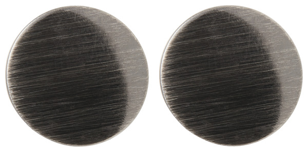 Lot de 2 poignées boutons effet nickel argent brossé "Saffron" L 1,2 cm - GoodHome - Brico Dépôt