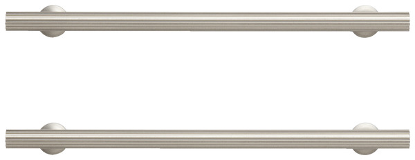 Lot de 2 poignées effet nickel argent brossé "Sumac" L 24,2 cm - GoodHome - Brico Dépôt