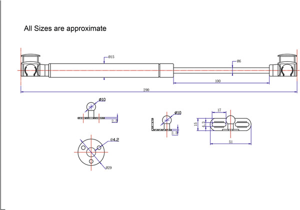 Vérin à gaz pour meuble sur-hotte 60cm - Cooke and Lewis - Brico Dépôt