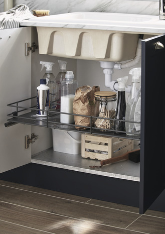 rangement coulissant sous évier "pebre" l.76.4 x h.11.70 cm - GoodHome - Brico Dépôt