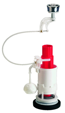 Mécanisme pour WC économiseur d'eau à double bouton poussoir avec robinet silencieux - Wirquin - Brico Dépôt