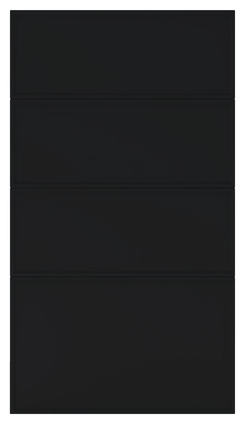 Façade 3 tiroirs + 1 casserolier 40cm "Heline"noir mat - L. 39.7 x H. 71.5cm - Cooke and Lewis - Brico Dépôt