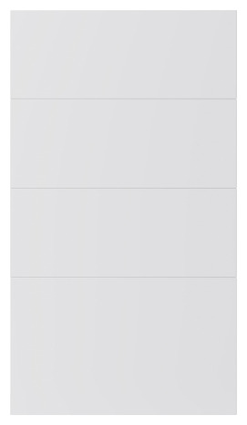 Façade 3 tiroirs + 1 casserolier "Artemisia" blanc moulure l.39,7 x h.71,5 cm - GoodHome - Brico Dépôt