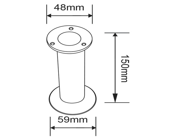 4 pieds pour meuble de cuisine métal - H. 15cm / 16.5cm x ø 6cm x4 - Cooke and Lewis - Brico Dépôt