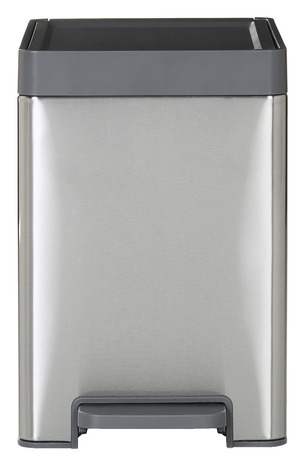 Poubelle à pédale anthracite brossé "Kora" - 14 L - GoodHome - Brico Dépôt