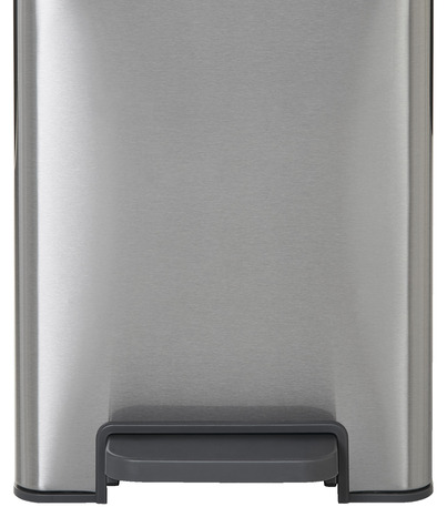 Poubelle à pédale anthracite brossé "Kora" - 14 L - GoodHome - Brico Dépôt