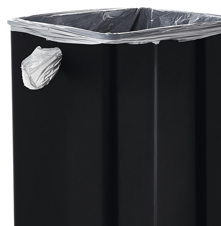 Poubelle à pédale anthracite brossé "Kora" - 14 L - GoodHome - Brico Dépôt