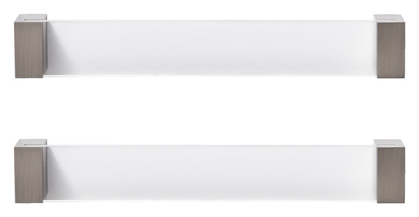 Lot de 2 poignées Transparent "Mulco" L. 20.7 - GoodHome - Brico Dépôt