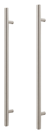 Lot de 2 poignées effet nickel brossé "Annatto" L 33,6 cm - GoodHome - Brico Dépôt