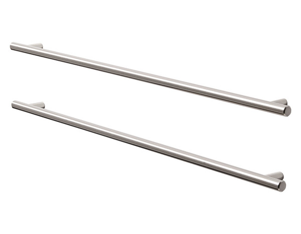 Lot de 2 poignées effet nickel brossé "Annatto" L 51,0 cm - GoodHome - Brico Dépôt