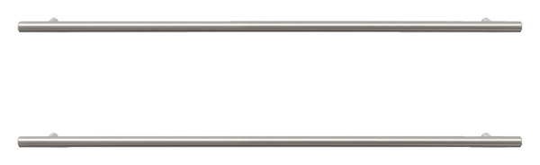 Lot de 2 poignées effet nickel brossé "Annatto" L 51,0 cm - GoodHome - Brico Dépôt