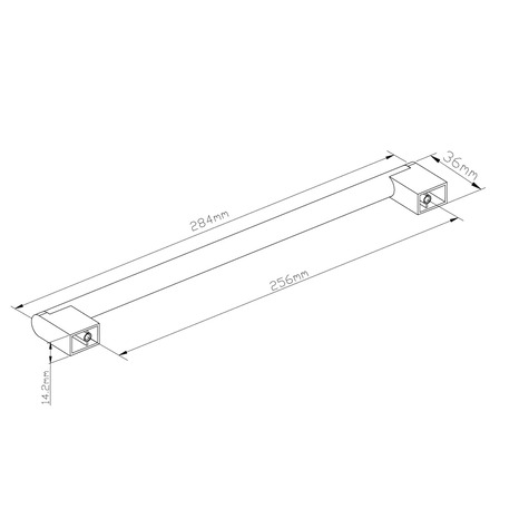 Lot de 2 poignées effet nickel brossé "Khara" L 28,4 cm  - GoodHome - Brico Dépôt