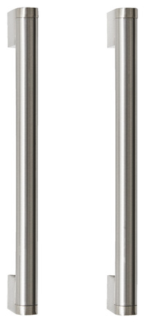 Lot de 2 poignées effet nickel brossé "Khara" L 18,8 cm - GoodHome - Brico Dépôt