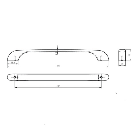 lot 2 poignées argent "Condio" L 22.5 cm - GoodHome - Brico Dépôt