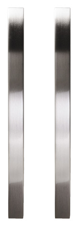 Lot de 2 poignées effet nickel brossé "Sabaku" L 26,0 cm - GoodHome - Brico Dépôt