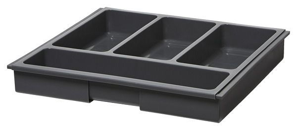 Range couverts extensible gris "Datil" 55 x 5 cm, 1 compartiment - GoodHome - Brico Dépôt
