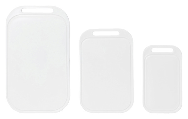 3 planches à découper en plastique blanc - GoodHome - Brico Dépôt
