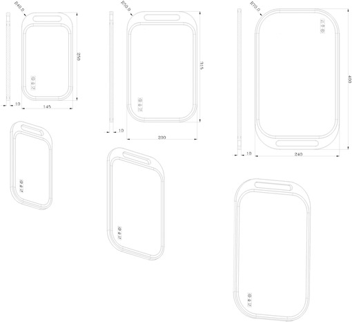 3 planches à découper en plastique blanc - GoodHome - Brico Dépôt