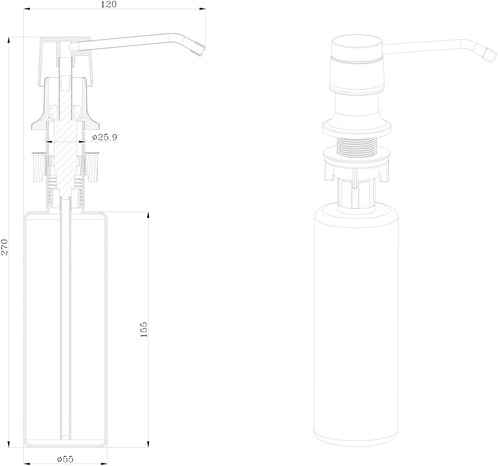 Distributeur de savon effet chromé - GoodHome - Brico Dépôt