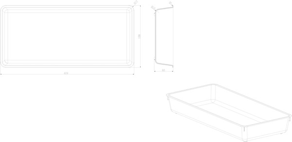 Range-couverts gris NITAKI 1 compartiment - L. 20 x P. 42cm - Cooke and Lewis - Brico Dépôt