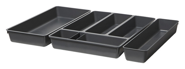 Range-couverts gris NITAKI 1 compartiment - L. 10 x P. 42cm - Cooke and Lewis - Brico Dépôt