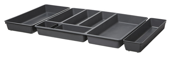 Range-couverts gris NITAKI 4 compartiments - L. 30 x P. 42cm - Cooke and Lewis - Brico Dépôt