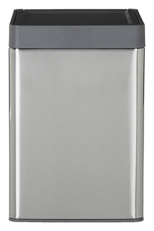 Poubelle à ouverture tactile anthracite brossé "Kora" - 15 L - GoodHome - Brico Dépôt
