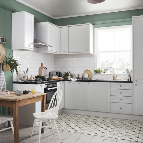 Façade 1 porte 15cm "Florie" blanc mat - L. 14.7 x H. 71.5cm - Cooke and Lewis - Brico Dépôt