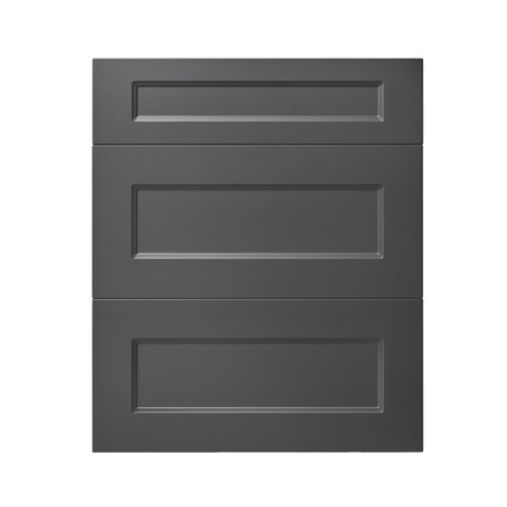 Façade 1 tiroir + 2 casseroliers 60cm "Florie"anthracite mat - L. 59.7 x H. 71.5cm - Cooke and Lewis - Brico Dépôt