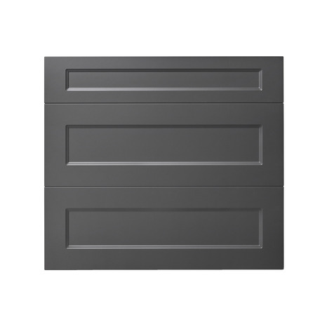 Façade 1 tiroir + 2 casseroliers 80cm "Florie"anthracite mat - L. 79.7 x H. 71.5cm - Cooke and Lewis - Brico Dépôt