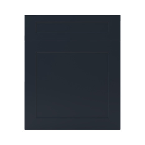 Façade 1 porte + 1 tiroir "Artemisia" bleu nuit l.59,7 x h.71,5 cm - GoodHome - Brico Dépôt